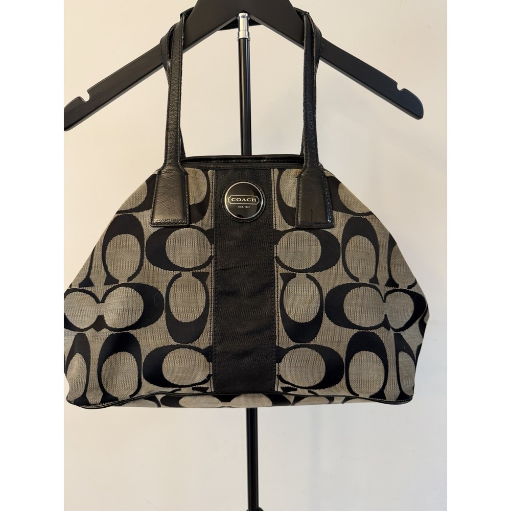 Coach Signature Kiss Lock Center Satchel Bag E1093-F13533